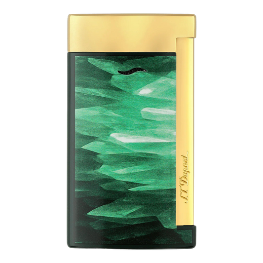 S.T. Dupont Slim 7 Lighter — Géode Green & Gold