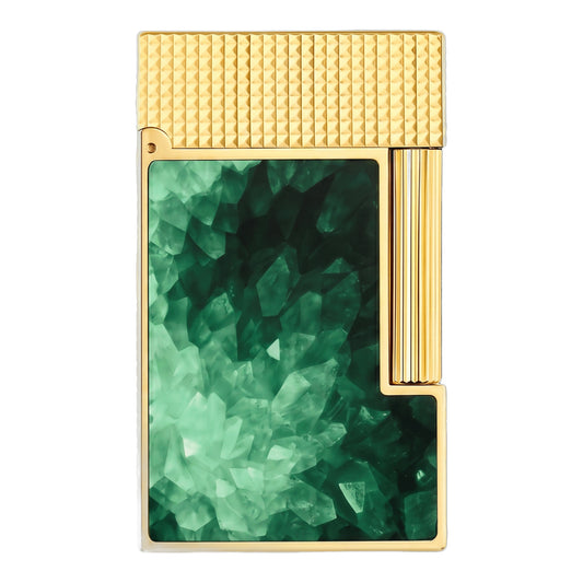 S.T. Dupont Ligne 2 Lighter — Géode Green & Gold
