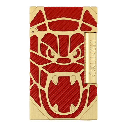 S.T. Dupont Ligne 2 Lighter — Orlinski Red & Yellow Gold