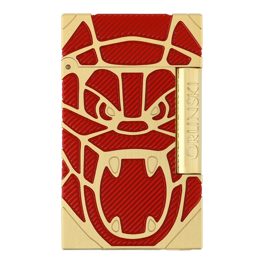 Briquet S.T. Dupont Ligne 2 — Orlinski rouge & or jaune